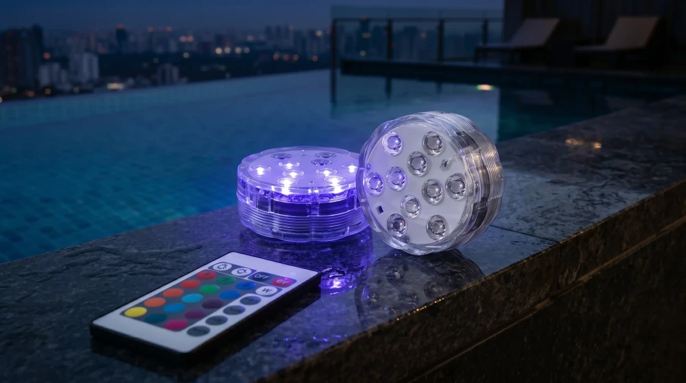 Submersible LED Lights with Remote Control Waterproof