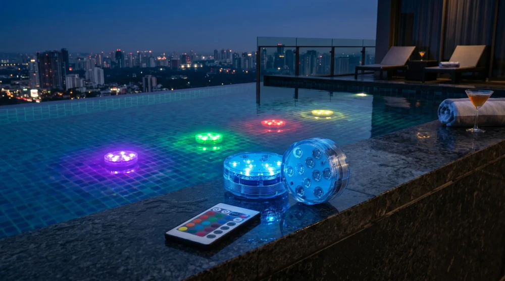 Submersible LED Lights with Remote Control Waterproof